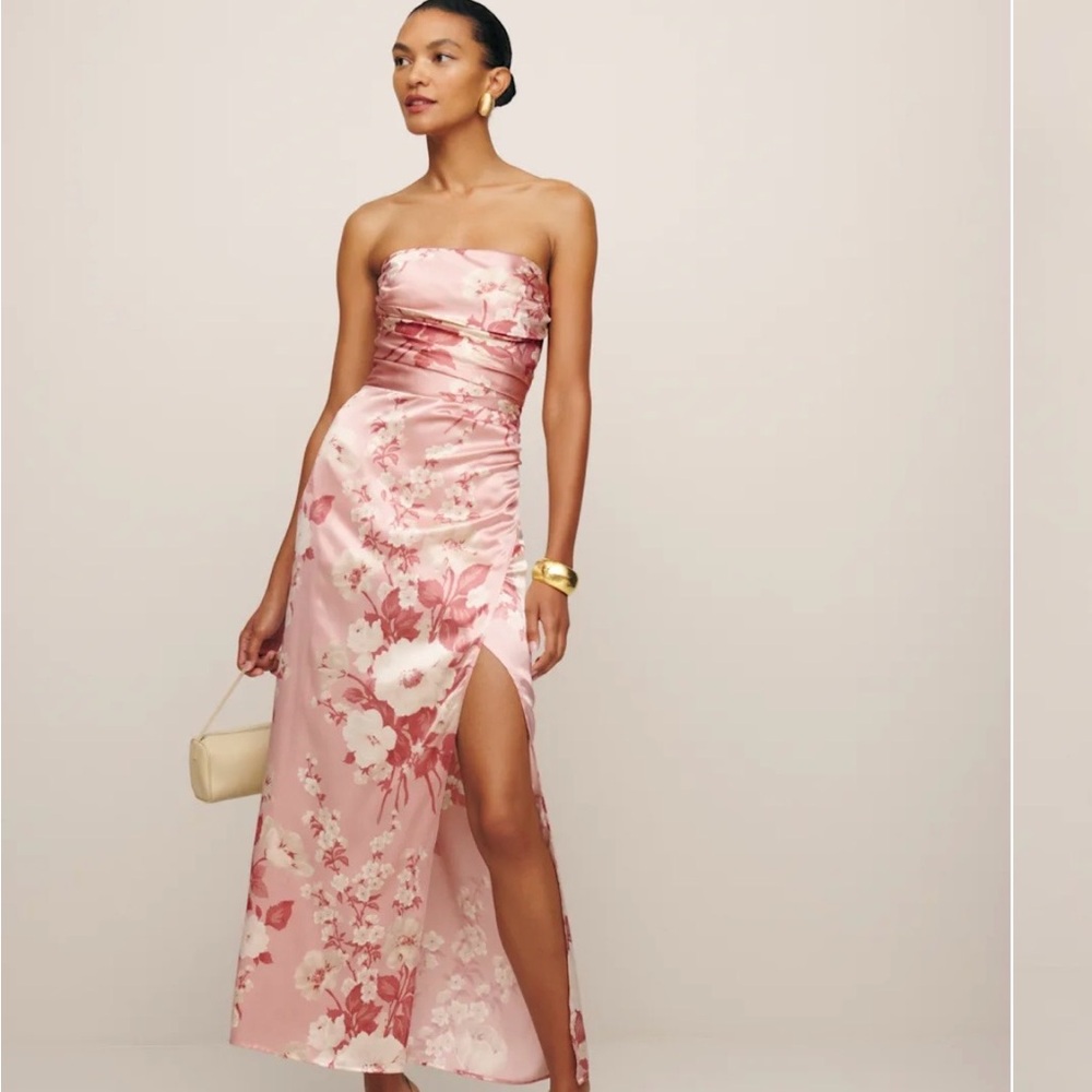 Reformation Barrow Silk Dress
